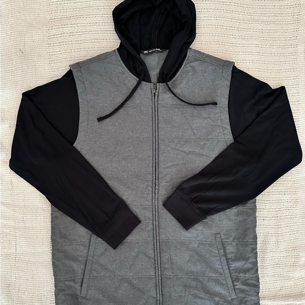 Travis Mathew Gray and Black Zip Up Jacket
